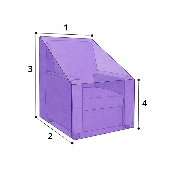 schema mesure housse fauteuil